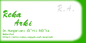 reka arki business card